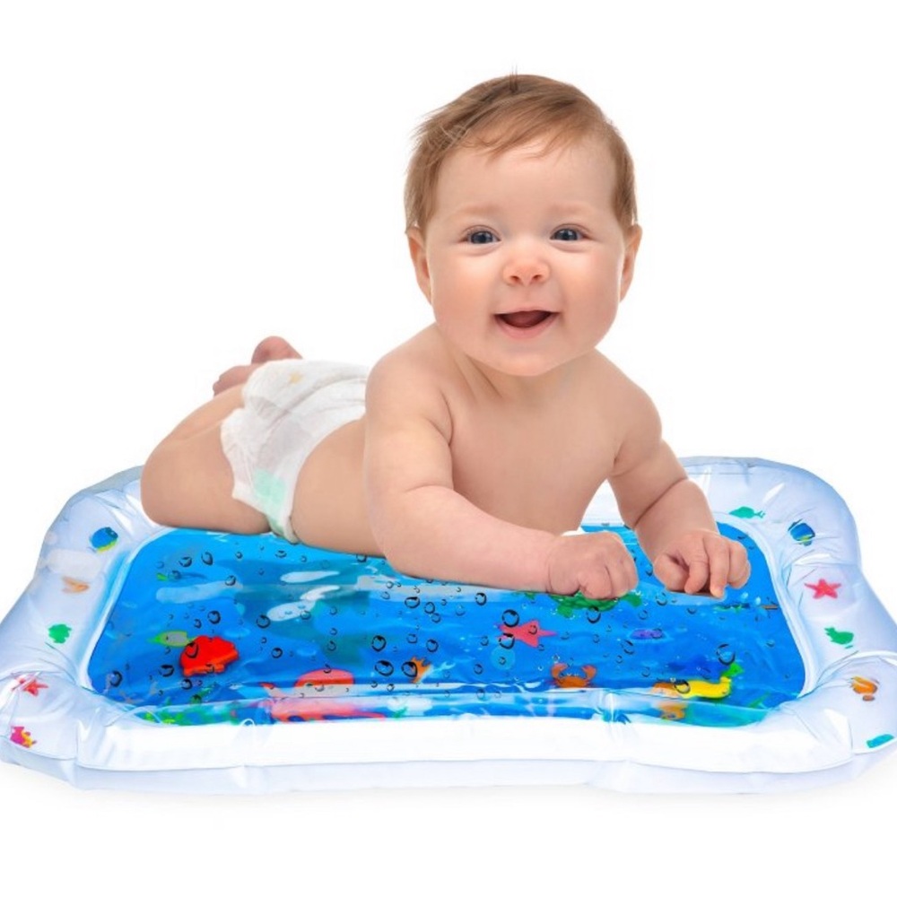 Hoovy Inflatable Tummy Time Water Play Mat Ocean Theme Toy for Baby 0-18 Months